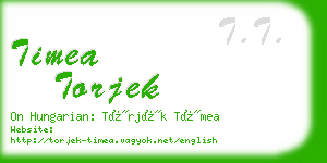 timea torjek business card